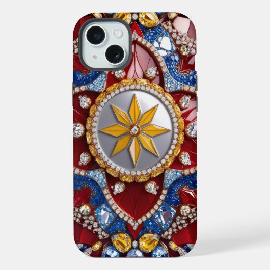 コロンビアカラーのApple iPhone 15 Plusケース iPhoneケース (裏面)