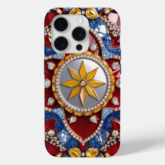 コロンビアカラーのApple iPhone 15 Pro Case-Mate iPhoneケース (裏面)