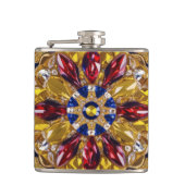 コロンビアカラーデザイン付き特殊フラスコ フラスク (正面)