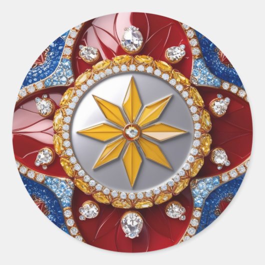 コロンビアカラーデザイン ラウンドシール (正面)