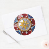 コロンビアカラーデザイン ラウンドシール (封筒)