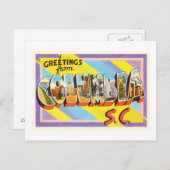 コロンビアサウスカロライナSCヴィンテージ旅行はがき ポストカード (正面/裏面)