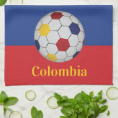 コロンビアサッカーのポスター キッチンタオル (折り畳み)