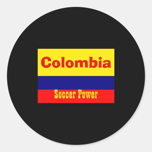 コロンビアサッカー・パワーTシャツ ラウンドシール (正面)