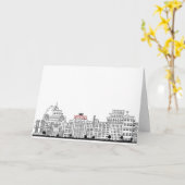 コロンビアハイツウォッチタワーグリーティングカ空白のード カード (黄色い花)