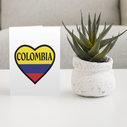 コロンビアハート国旗の白 ポストカード