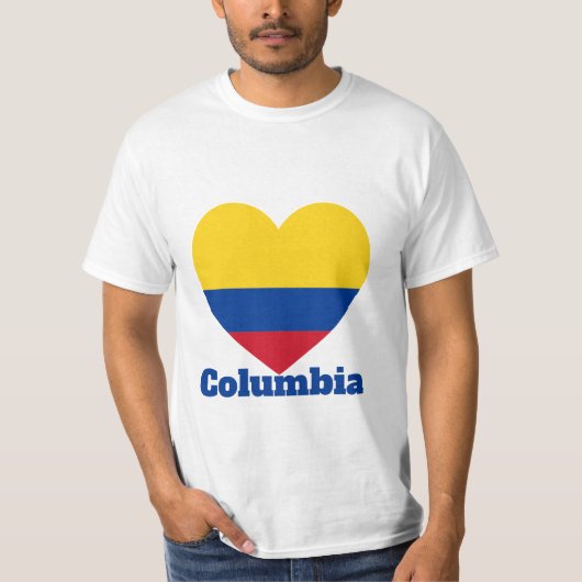 コロンビアハート国旗Tシャツ Tシャツ (正面)