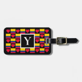 コロンビアパーソナライズされた国旗カスタムの文字 ラゲッジタグ (正面横)