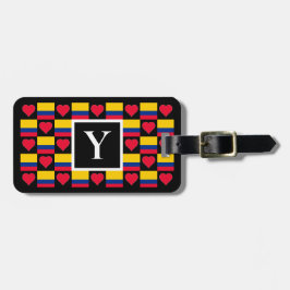 コロンビアパーソナライズされた国旗カスタムの文字 ラゲッジタグ