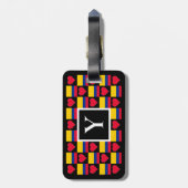 コロンビアパーソナライズされた国旗カスタムの文字 ラゲッジタグ (裏面縦)