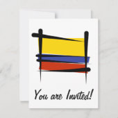 コロンビアブラシ旗 招待状 (正面)