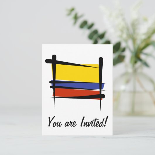 コロンビアブラシ旗 招待状 (スタンド正面)