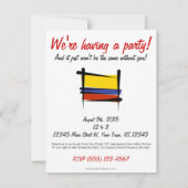 コロンビアブラシ旗 招待状 (裏面)