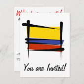 コロンビアブラシ旗 招待状 (正面/裏面)