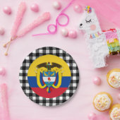 コロンビアプレート、バッファロー・プレイド&コロンビア国旗 ペーパープレート (パーティー)