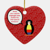 コロンビアホリデイミスターペンギン セラミックオーナメント (裏面)