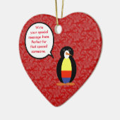 コロンビアホリデイミスターペンギン セラミックオーナメント (左)