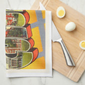 コロンビアミズーリMOの古いヴィンテージ旅行記念品 キッチンタオル (四つ折り)