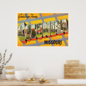 コロンビアミズーリMOオールドヴィンテージトラベル土産 ポスター (キッチン)