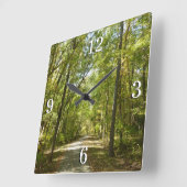 コロンビアメリーランドのキタマカンディ湖トレイル スクエア壁時計 (傾斜)