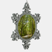 コロンビアメリーランドのキタマカンディ湖トレイル スノーフレークピューターオーナメント (左)