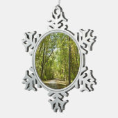 コロンビアメリーランドのキタマカンディ湖トレイル スノーフレークピューターオーナメント (右)