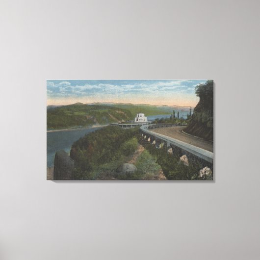 コロンビアリバーオレゴン – ビスタハウス キャンバスプリント (正面)