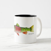 コロンビアリバーレッドバンドトラウト；マグ ツートーンマグカップ (正面右)