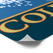 コロンビアリバーワシントンフライ魚釣りシーン ポスター (角)