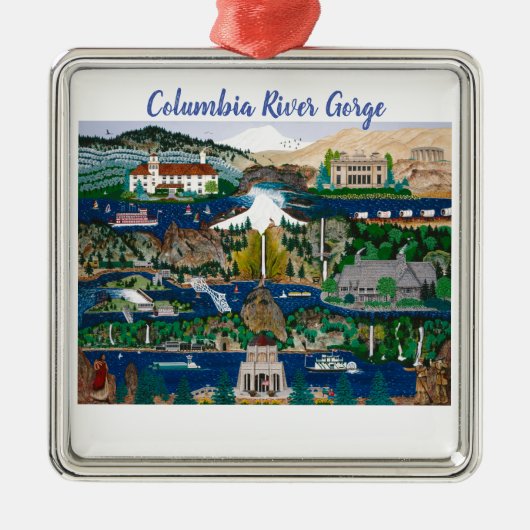 コロンビアリバー峡谷 メタルオーナメント (正面)