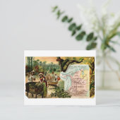 コロンビアヴィンテージトレーディングカードと地図 ポストカード (スタンド正面)