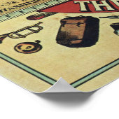 コロンビアヴィンテージペニー農園自転車ポスター ポスター (角)