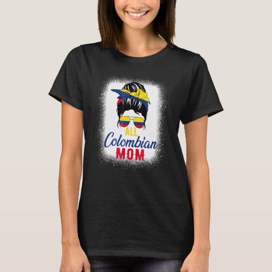 コロンビア人お母さん コロンビア国旗 母の日ギフト Tシャツ (正面)