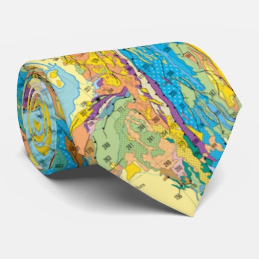 コロンビア北西部ネックタイの地質図 ネクタイ (ロール)