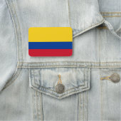 コロンビア国旗が付いた愛国的な名前タグ 名札 (インサイチュ)