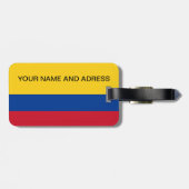 コロンビア国旗が付いた荷札 ラゲッジタグ (裏面横)