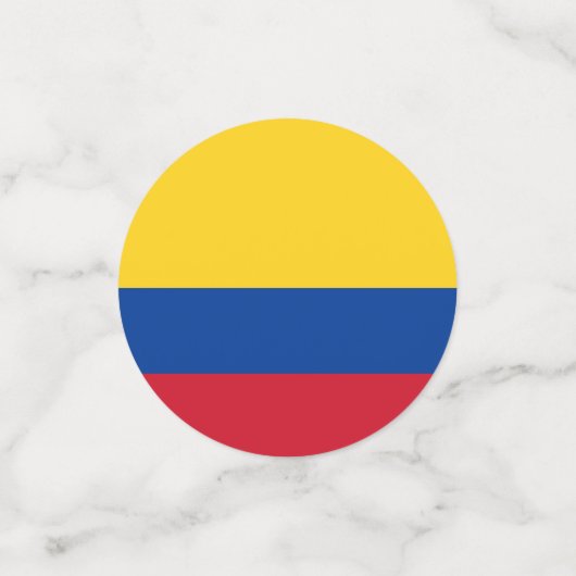 コロンビア国旗が付いた表紙吹雪 コンフェッティ (スモール正面)