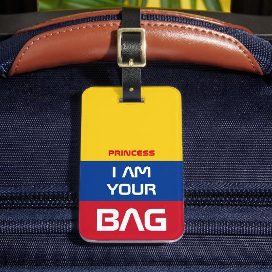 コロンビア国旗とコロンビア旅行/パーソナライズされたバッグ ラゲッジタグ (正面インサイチュ2)