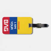 コロンビア国旗とコロンビア旅行/パーソナライズされたバッグ ラゲッジタグ (裏面横)