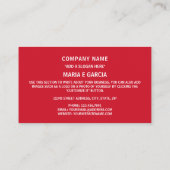 コロンビア国旗とコート・オブ・アームズ、コロンビア国旗 名刺 (裏面)