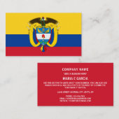 コロンビア国旗とコート・オブ・アームズ、コロンビア国旗 名刺 (正面/裏面)