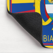 コロンビア国旗とコート・オブ・アームズ マウスパッド (コーナー)