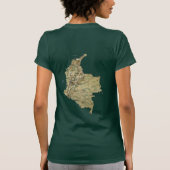 コロンビア国旗と地図dk Tシャツ (裏面)