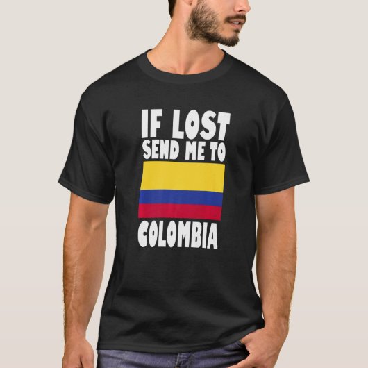 コロンビア国旗のもしデザイン失ったがコロンビアに送る Tシャツ (正面)