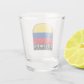 コロンビア国旗のエンブレム動揺してヴィンテージ ショットグラス (裏面)