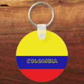 コロンビア国旗のキーチェーン キーホルダー (正面)