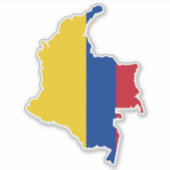 コロンビア国旗のステッカー シール (正面)