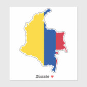 コロンビア国旗のステッカー シール (シート)