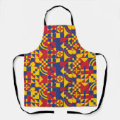 コロンビア国旗のパタカラフルーン エプロン (正面)