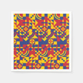 コロンビア国旗のパタカラフルーン スタンダードカクテルナプキン (正面)